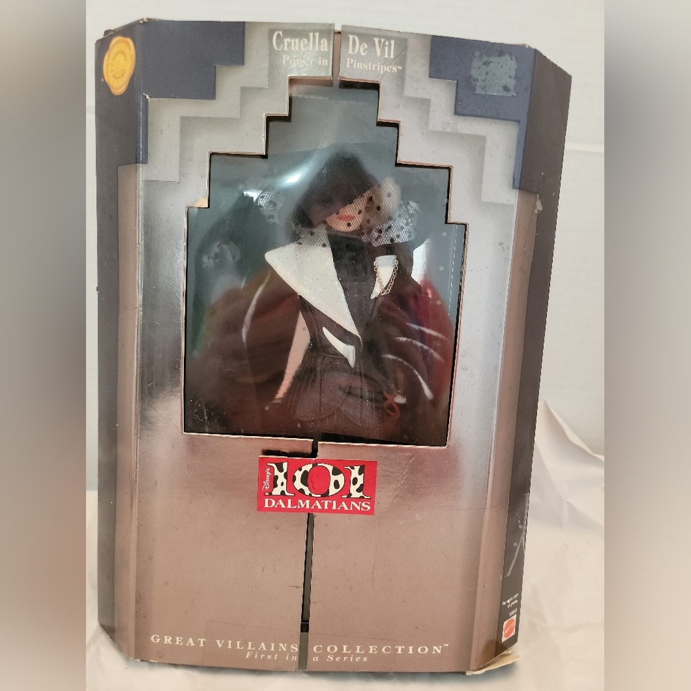 Power In Pinstripes Cruella De Vil Barbie 1996 Disney Great Villians Collection
